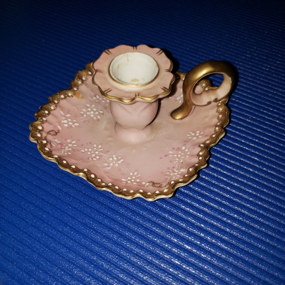 Vintage Hand Painted Candle Holder